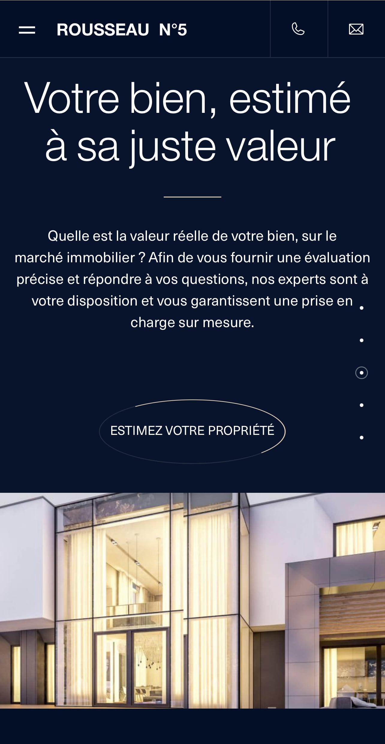 Rousseau N°5 website mobile view 2