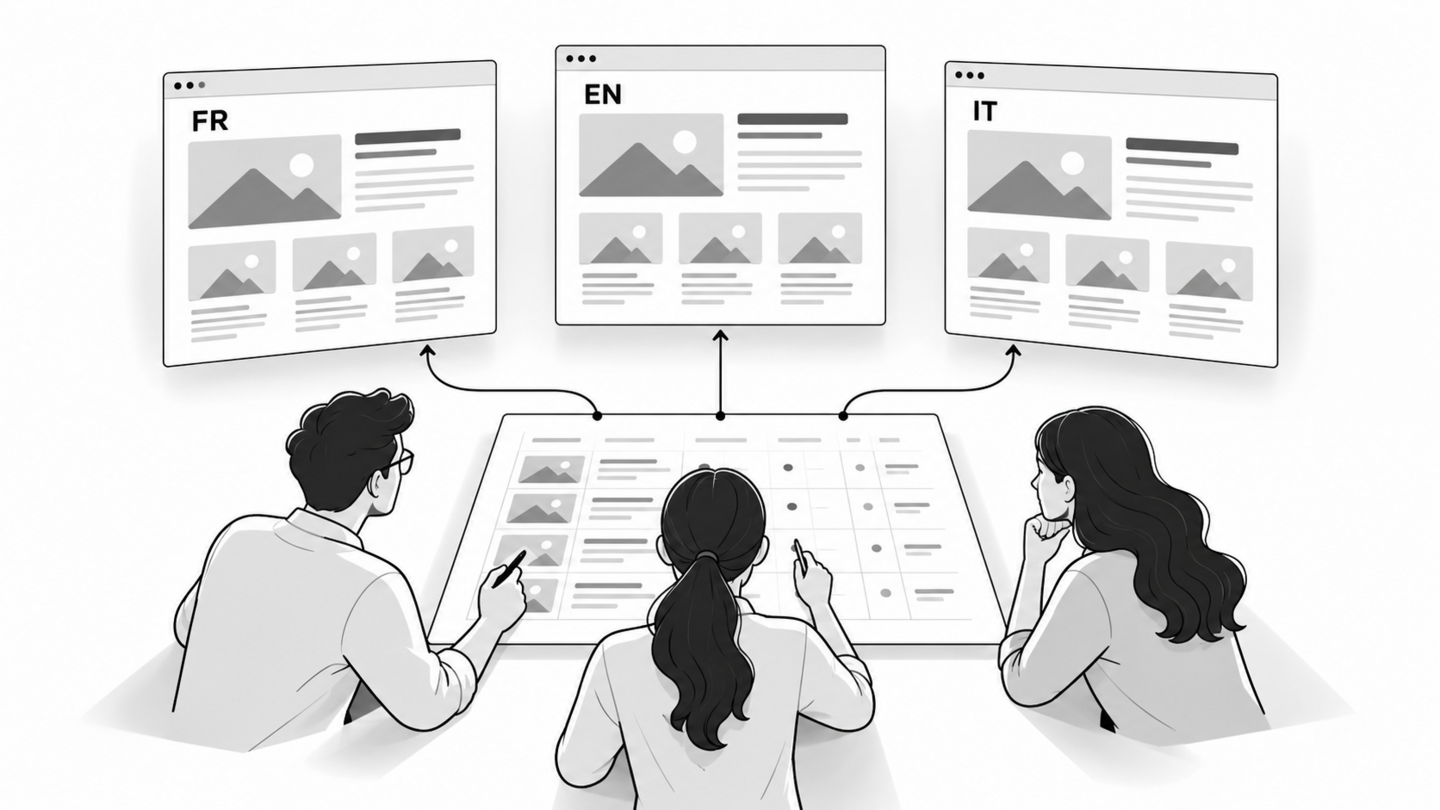 Versions linguistiques d’un site