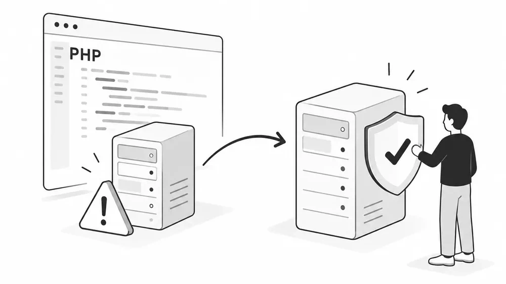Faille PHP2Shell : migration PHP sécurisée