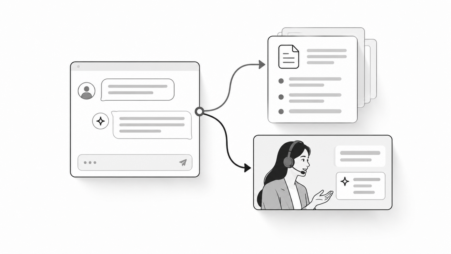 Assistant IA et transmission à une équipe