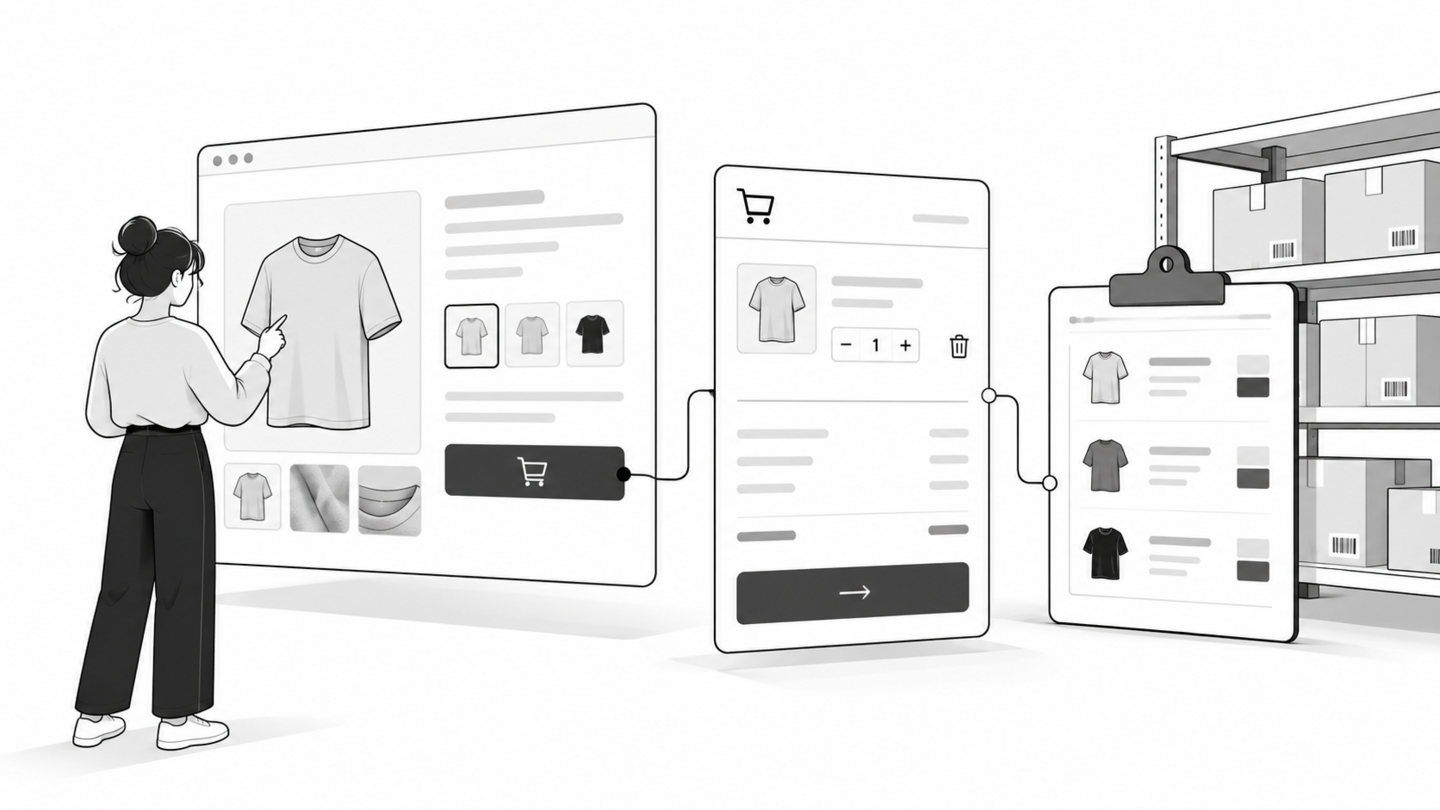 Boutique en ligne, panier et stock